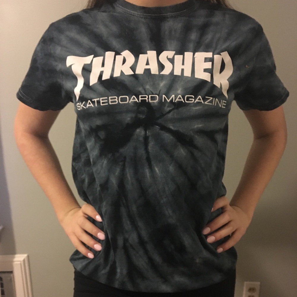 Thrasher tye dye skater shirt